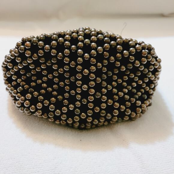 Cleobella Tanner Party black metallic beaded top handled bucket bag - Picture 3 of 7